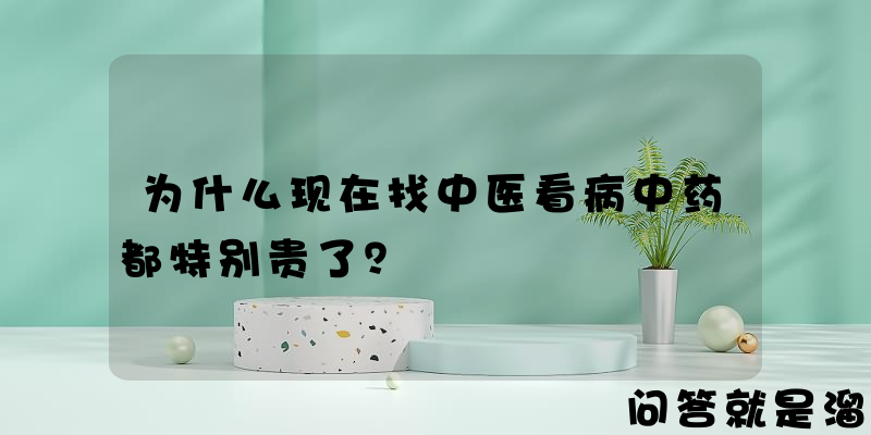 为什么现在找中医看病中药都特别贵了？