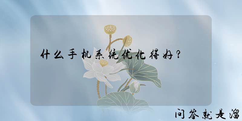 什么手机系统优化得好？