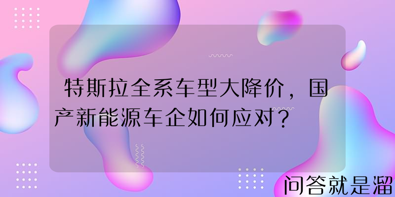 特斯拉全系车型大降价，国产新能源车企如何应对？