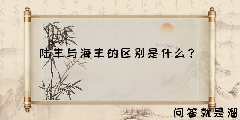 陆丰与海丰的区别是什么？