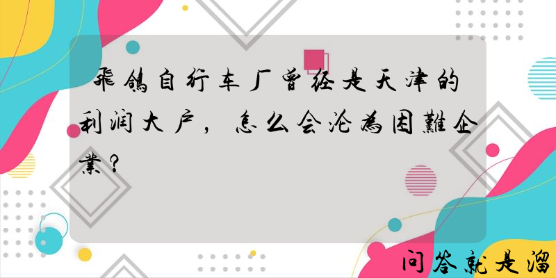 飞鸽自行车厂曾经是天津的利润大户，怎么会沦为困难企业？